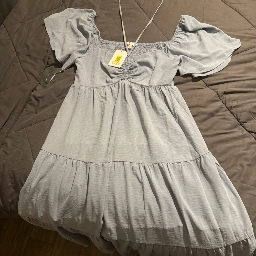 GB Sky Blue Smocked Dress